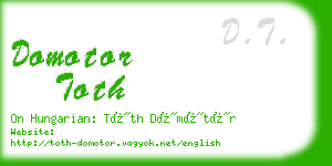 domotor toth business card